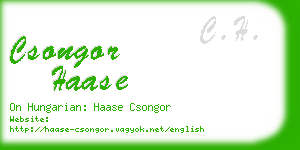 csongor haase business card